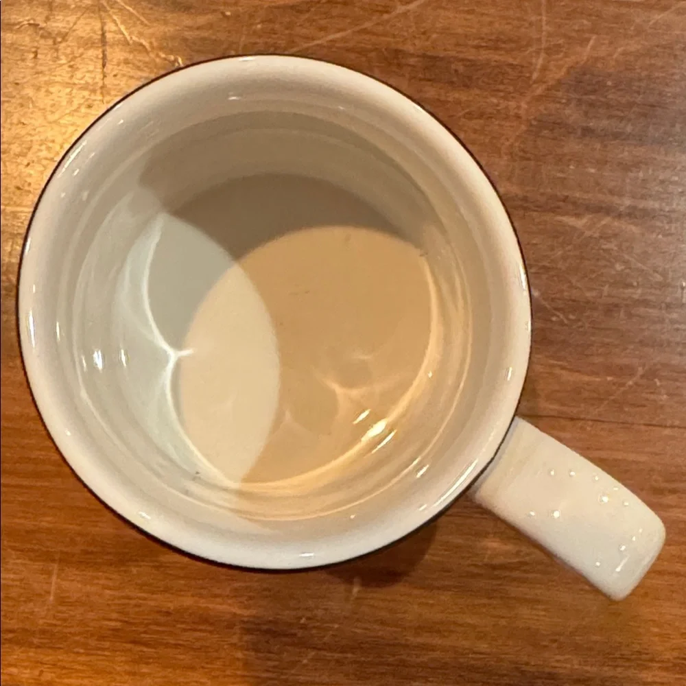 NWOT Sur La Table Initial B Stoneware Mug White Black Cup Microwave Safe NEW!